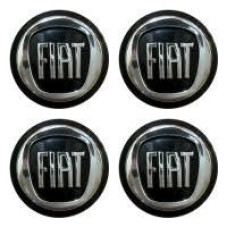 Наклейка на ковпак Fiat 60мм чорний 4 шт