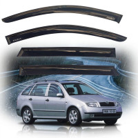 Дефлектори вікон вітровики Skoda Fabia 1997-2007 Універсал Скотч 3M Voron Glass