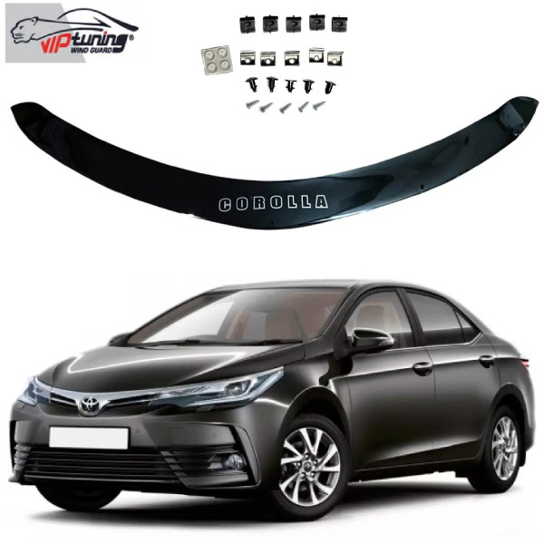 Дефлектор капота мухобойка для Toyota Corolla 2013-2019 (Vip Tuning) TYA75