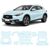 Антигравийная защитная бронепленка по лекалам для Infiniti QX30 H15 2016-2019 - полный кузов
