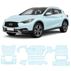 Антигравійна захисна бронеплівка за лекалами для Infiniti QX30 H15 2016-2019 - повний кузов