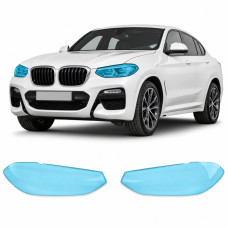 Антигравийная защитная бронепленка по лекалам для BMW X4 G02 2018-2021 - оптика (фары и ПТФ)