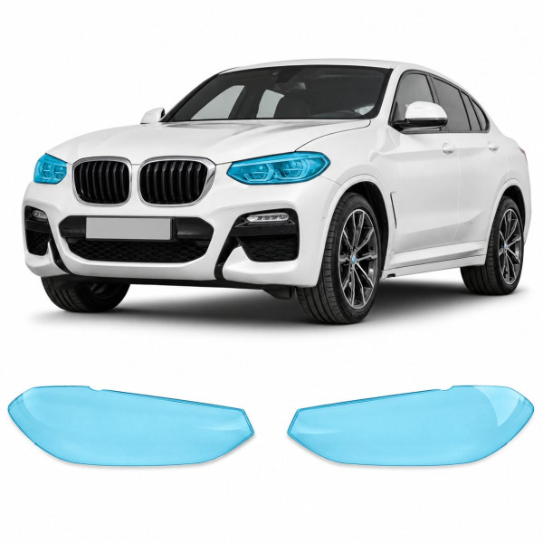 Антигравійна захисна бронеплівка за лекалами для BMW X4 G02 2018-2021 - оптика (фари та ПТФ)