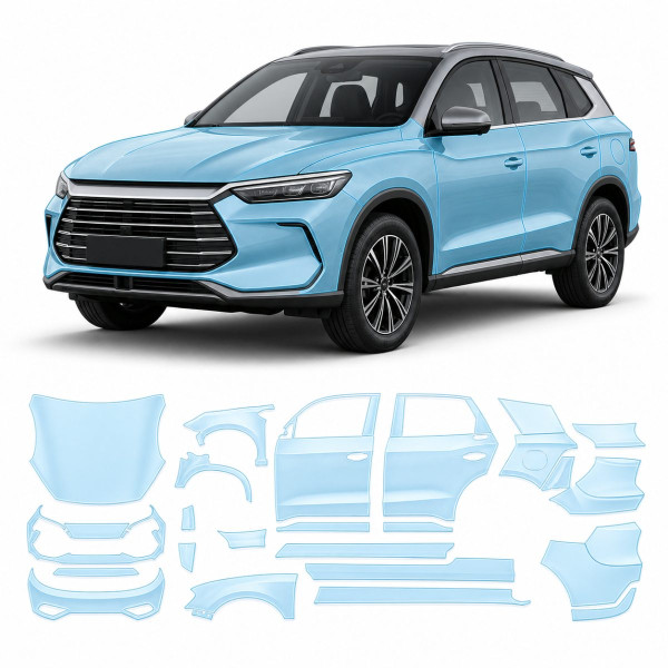 Антигравійна захисна бронеплівка за лекалами для BYD Song Pro I facelift 2023- повний кузов