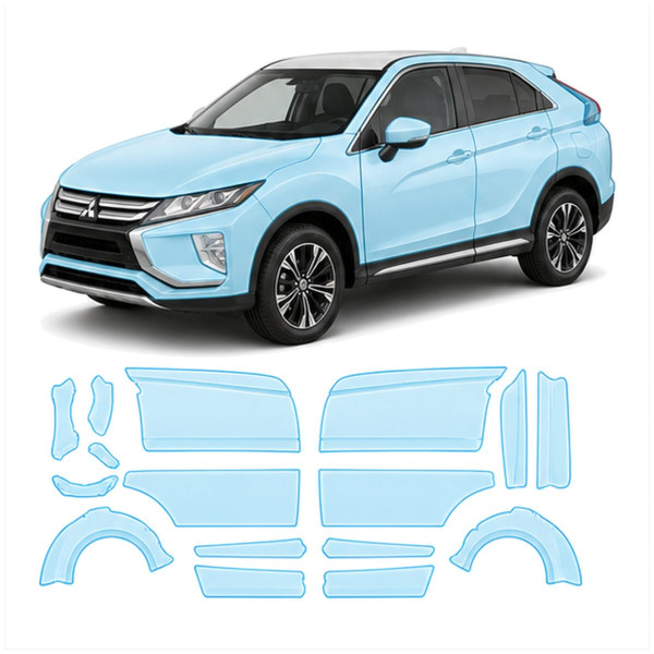Антигравийная защитная бронепленка по лекалам для Mitsubishi Eclipse Cross I 2017-2021 - полный кузов