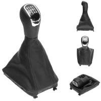 Ручка КПП з пильником у зборі Модельна для Skoda Superb 3T MKII 2008-2012 Екошкіра (6 Швидкостей) FXSKD-01/6