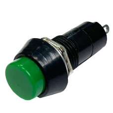 Кнопка Перемикач з фіксацією 12V (On/Off) 2 Контакт 39 мм Зелена №311