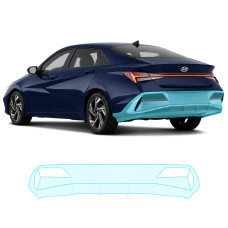 Антигравійна захисна бронеплівка за лекалами для Hyundai Elantra CN7 facelift 2024- задній бампер