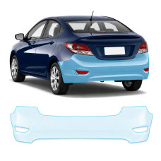 Антигравийная защитная бронепленка по лекалам для Hyundai Accent RB 2011-2017 - задний бампер