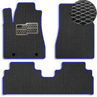 Килимки в салон EVA для Lexus RX 350 2003-2009 з підп'ятником Чорні-Синій кант 5 шт