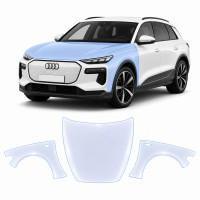 Антигравийная защитная бронепленка по лекалам для Audi Q6 e-tron PPE 2024- капот и передние крылья