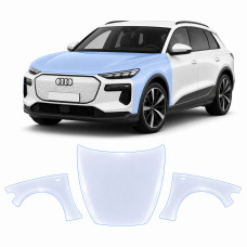 Антигравийная защитная бронепленка по лекалам для Audi Q6 e-tron PPE 2024- капот и передние крылья