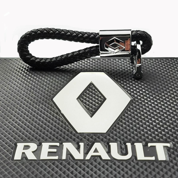 Стильний шкіряний брелок з логотипом Renault