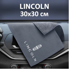 Флисовое полотенце для авто с логотипом Lincoln 30х30 см
