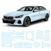 Антигравійна захисна бронеплівка за лекалами для BMW 5 Series G60 2023- повний кузов