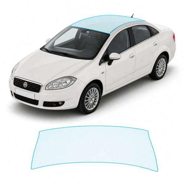 Антигравийная защитная бронепленка по лекалам для Fiat Linea 323 2007-2018 - зона крыши