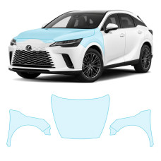 Антигравійна захисна бронеплівка за лекалами для Lexus RX V 2022- капот і передні крила