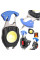 Многофункциональный LED фонарик туристический мультитул на карабине (BL-W5147)