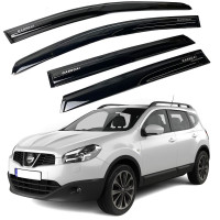 Дефлекторы окон ветровики Acrylic для Nissan Qashqai 2007-2014 Гибкие