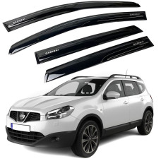 Дефлекторы окон ветровики Acrylic для Nissan Qashqai 2007-2014 Гибкие