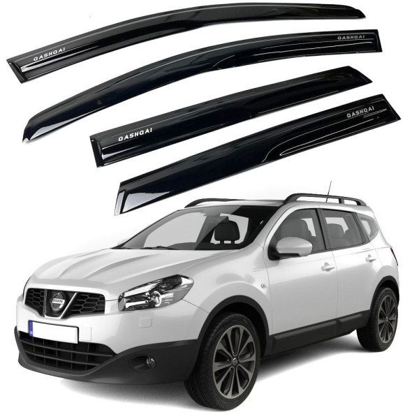 Дефлекторы окон ветровики Acrylic для Nissan Qashqai 2007-2014 Гибкие