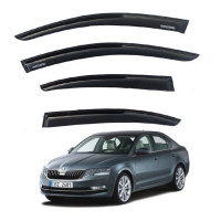 Дефлекторы окон ветровики Skoda Octavia A7 Лифбэк 2013- Скотч 3M Voron Glass