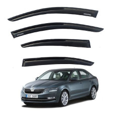 Дефлектори вікон вітровики Skoda Octavia A7 Ліфбек 2013- Скотч 3M Voron Glass