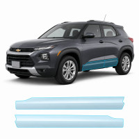 Антигравийная защитная бронепленка по лекалам для Chevrolet Trailblazer I 2021- нижняя зона кузова пороги