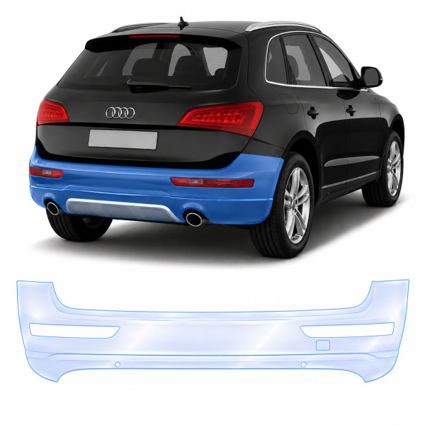 Антигравийная защитная бронепленка по лекалам для Audi Q5 8R 2008-2017 - задний бампер