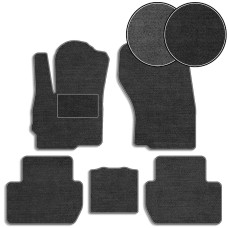 Ворсовые коврики для Mitsubishi Outlander XL 2007-2012 Ворсовые Черные 5 шт (Carrera)
