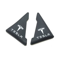 Захист кутів дверей Tesla 2 шт Гумові 45х58х47 мм на скотчі Чорні Посилені (протиударні чохли від сколів)