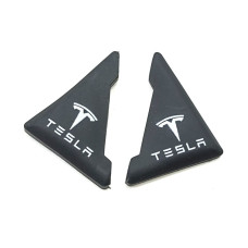 Защита углов двери Tesla 2 шт Резиновые 45х58х47 мм на скотче Черные Усиленные (противоударные чехлы от сколов)