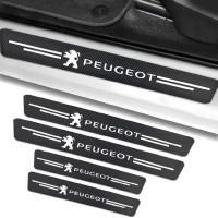 Захисна плівка накладка на пороги для Peugeot Чорний Карбон 4 шт