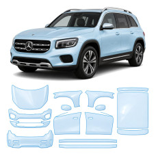 Антигравийная защитная бронепленка по лекалам для Mercedes-Benz GLB X247 2019-2023 - полный кузов