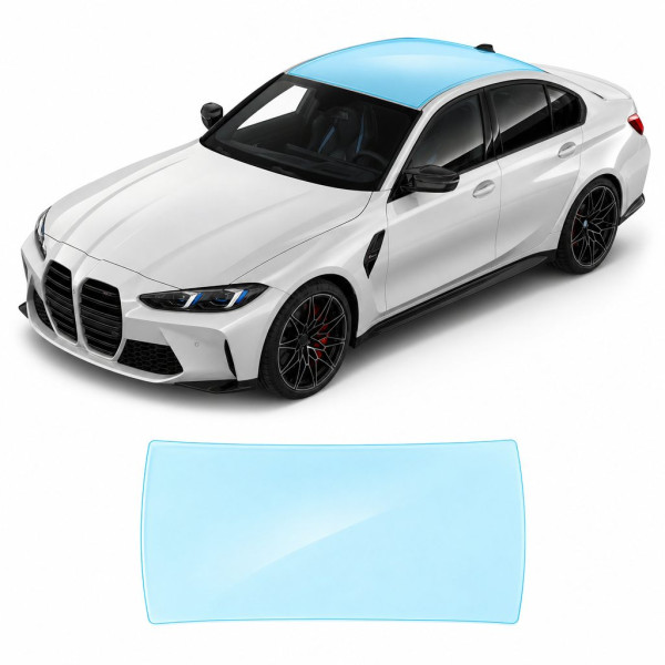 Антигравійна захисна бронеплівка за лекалами для BMW M3 G80 facelift 2024- зона даху