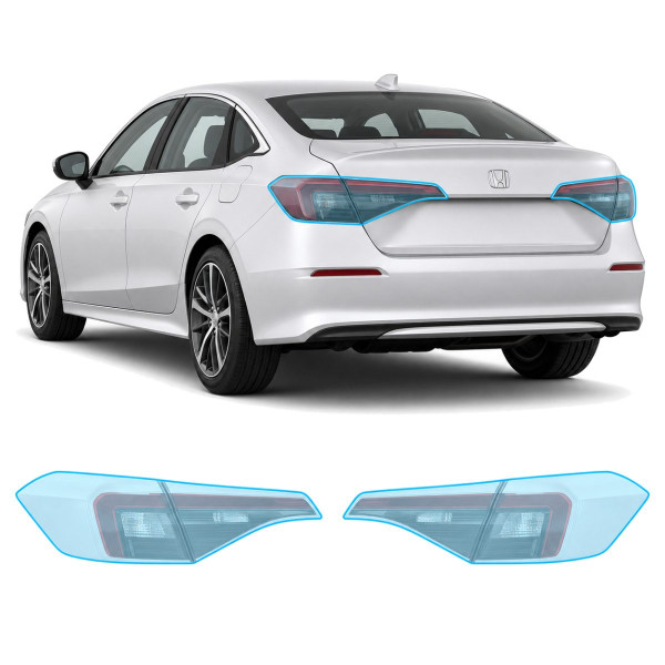 Антигравийная защитная бронепленка по лекалам для Honda Civic XI 2021- задние фонари стопы