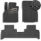 Коврики в салон EVA для Renault Scenic / Grand Scenic III 2009- с подпятником Черные-Серый кант 5 шт