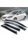 Дефлекторы окон ветровики Benke для Ford Focus III 2011-2018 Седан-Хечбек Хром Молдинг Нержавейка 3D (BFDFC1223-W/S)