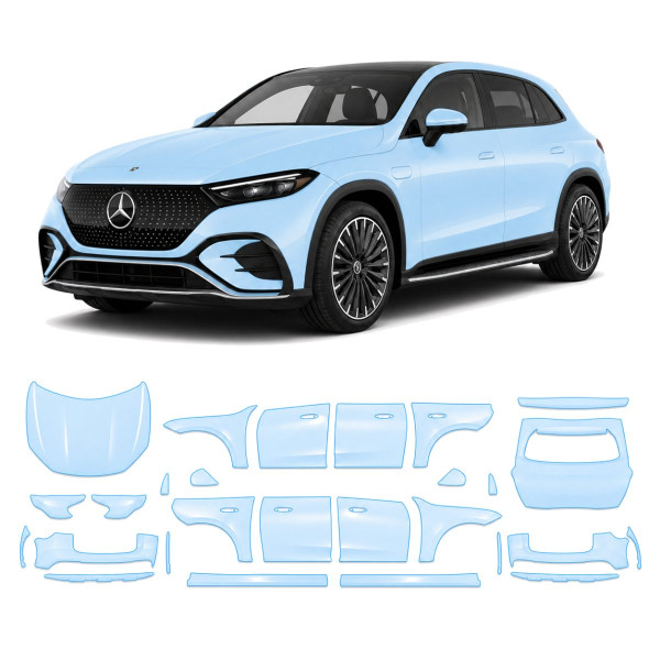 Антигравийная защитная бронепленка по лекалам для Mercedes-Benz EQE SUV X294 2022- полный кузов