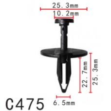 Кліпса кріплення Натискна Розпірна FORD GM (N802781S 14093088 W704340S300 N802781-S 11801) C0475