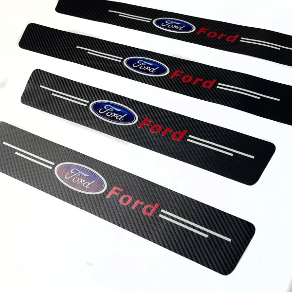 Захисна плівка накладка на пороги для Ford Чорний Карбон 4 шт