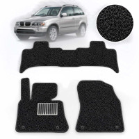 Автомобільні килимки для BMW X5 (E53) 1999-2007 Вологостійкі Протиковзкі З Підп'ятником (EcoLoop) Чорні