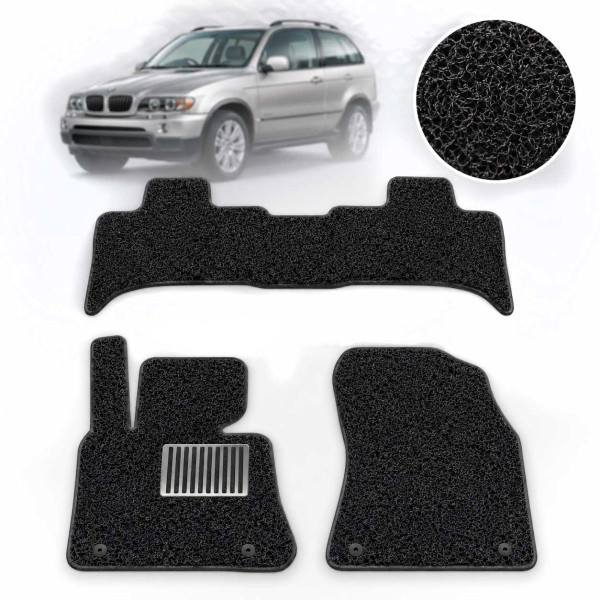 Автомобільні килимки для BMW X5 (E53) 1999-2007 Вологостійкі Протиковзкі З Підп'ятником (EcoLoop) Чорні