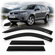 Дефлектори вікон вітровики для Mitsubishi Outlander XL 2007-2012 Скотч 3M Voron Glass