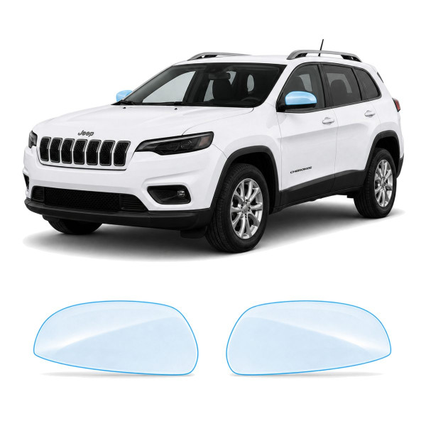 Антигравийная защитная бронепленка по лекалам для Jeep Cherokee KL facelift 2019-2023 - зеркала