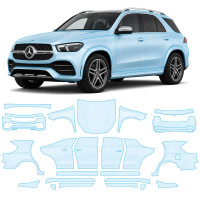 Антигравийная защитная бронепленка по лекалам для Mercedes-Benz GLE W167 2019-2023 - полный кузов