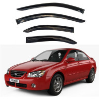 Дефлекторы окон ветровики для Kia Cerato 2003-2009 Скотч 3M Voron Glass