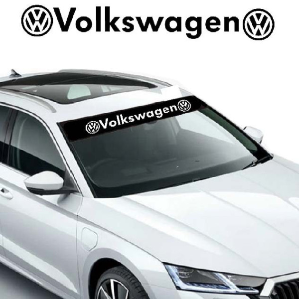 Наклейка на лобове скло Volkswagen 135 x 1000 мм Зовнішня Чорна