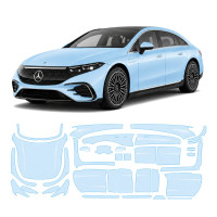 Антигравийная защитная бронепленка по лекалам для Mercedes-Benz EQS 2021- полный кузов