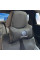 Подушка на подголовник с логотипом Volkswagen Экокожа 3D Цветной лого Черная-Черный кант 1 шт